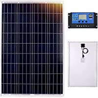 DOKIO Panel Solar 100W Polykristallin 12V Módulo solar con Controlador para casas jardines caravanas bombas